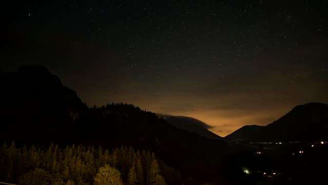 Zeitraffer: Berchtesgadener Land bei Nacht (Berchtesgadener Land · Alpen)