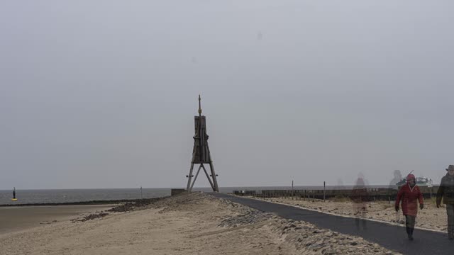 Zeitraffer: Kugelbake (Kugelbake, Cuxhaven · Nordseeküste)