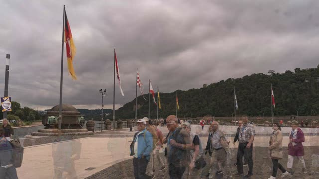 Zeitraffer: Deutsches Eck (Deutsches Eck, Koblenz · Mosel)