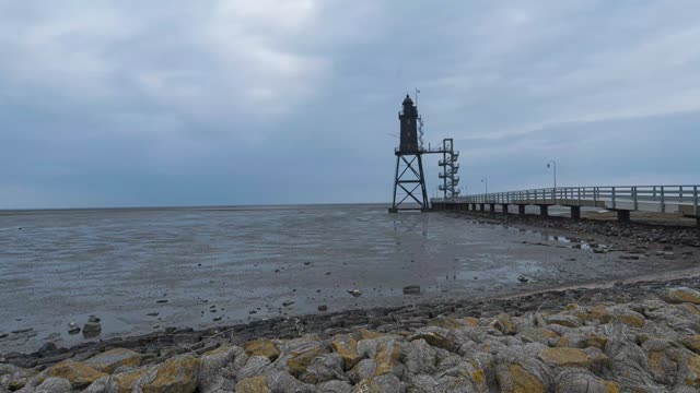 Zeitraffer: Leuchtturm Obereversand (Dorum-Neufeld · Nordseeküste)