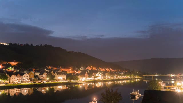 Zeitraffer: Mosel bei Nacht 1 (Mosel)