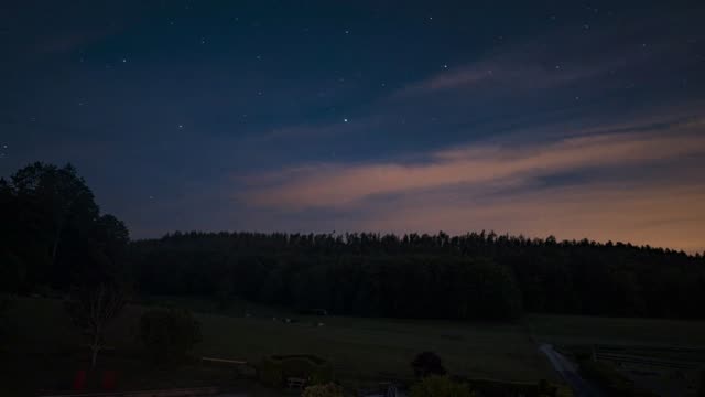 Zeitraffer: Spessart bei Nacht (Spessart)