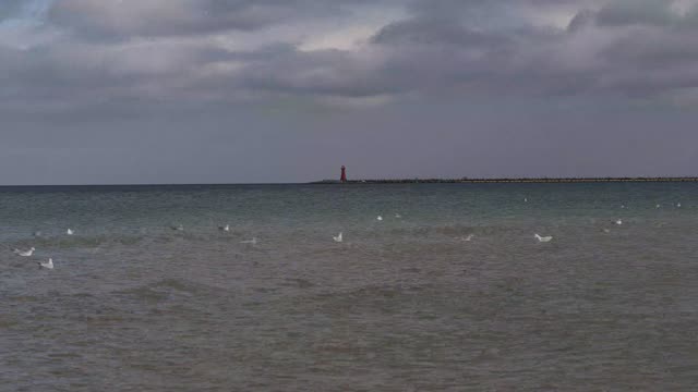Zeitraffer: Leuchtturm Westerplatte (Danzig (Westerplatte) · Danziger Bucht / Ostsee · Polen)