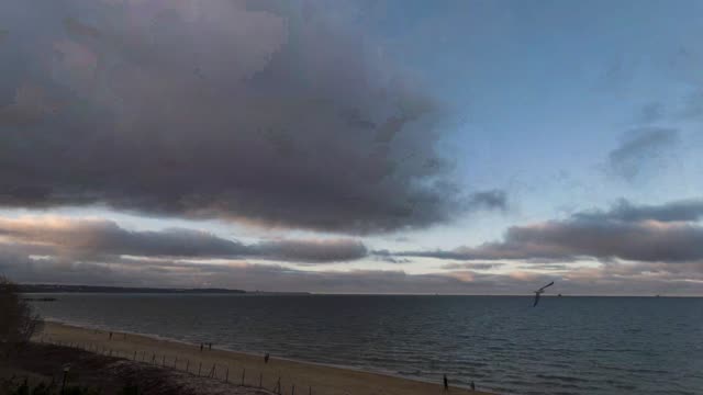 Zeitraffer: Danziger Bucht bei Nacht (Danziger Bucht / Ostsee · Polen)